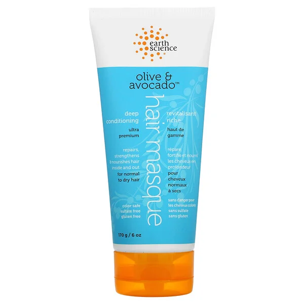 Earth Science, Deep Conditioning, Hair Masque, Olive & Avocado