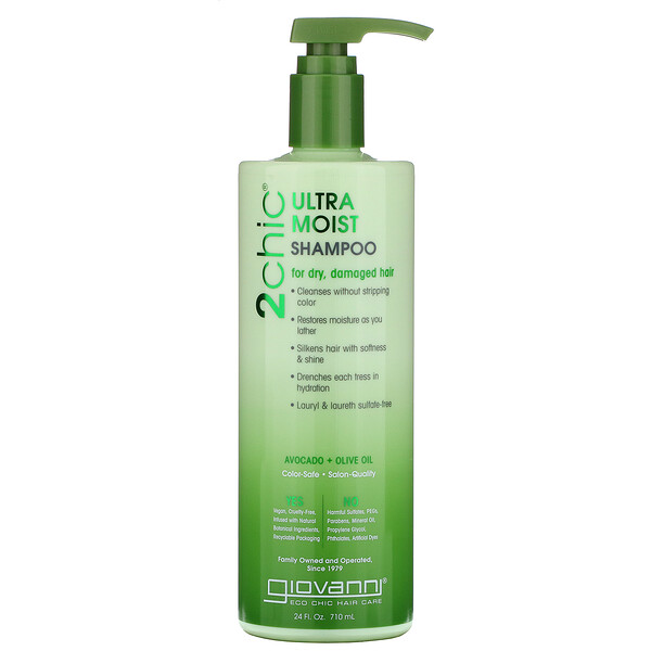 Giovanni, 2chic®, Ultra-Moist Shampoo, For Dry, Damaged Hair, Avocado + Olive Oil