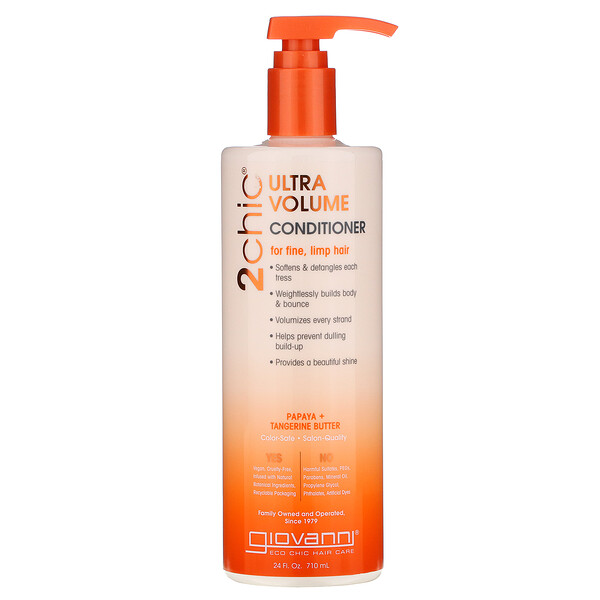 Giovanni, 2chic®, Ultra-Volume Conditioner, For Fine, Limp Hair, Papaya + Tangerine Butter Giovanni, 2chic®, Ultra-Volume Conditioner, For Fine, Limp Hair, Papaya + Tangerine Butter
