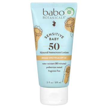 Babo Botanicals, Baby Skin, Mineral Sunscreen Lotion, SPF 50