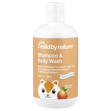 Mild By Nature, Tear-Free Baby Shampoo & Body Wash, Peach,