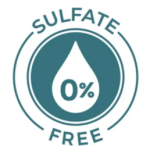 סמל שמראה מוצר נטול סולפט, עם טיפה שמייצגת אפס אחוז סולפט.