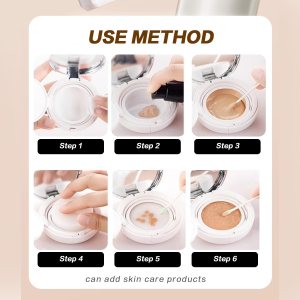 פאפים / כריות עם ספוגית. לחידוש מייקאפ נוזלי או קרם הגנה