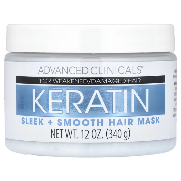 Advanced Clinicals, Keratin, Sleek + Smooth Hair Mask