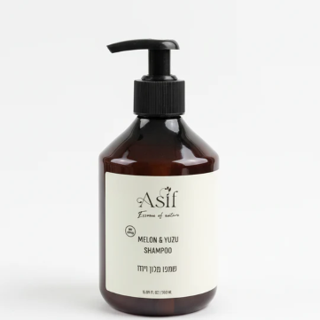 אסיף קוסמטיקה, Melon & yuzo hair shampoo שמפו מלון ויוזו ללא מלחים